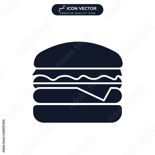 burger icon symbol template for graphic and web design collection logo vector illustration