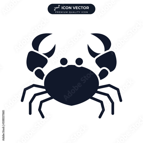crab icon symbol template for graphic and web design collection logo vector illustration
