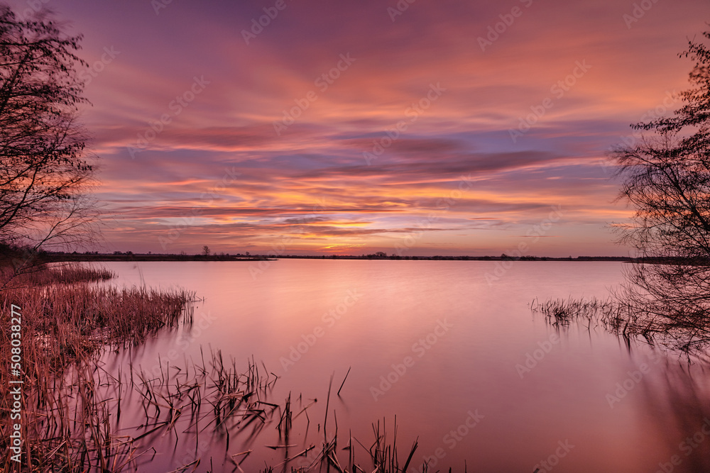 A beautiful sunrise in the Netherlands