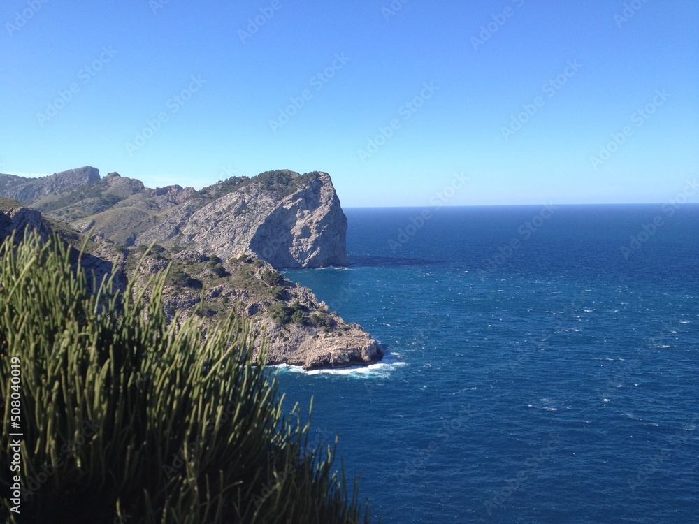 View from the cliffs at Cap Formentor in Majorca, spain - Blick über die Klippen am Cap Formentor auf Mallorca, Spanien