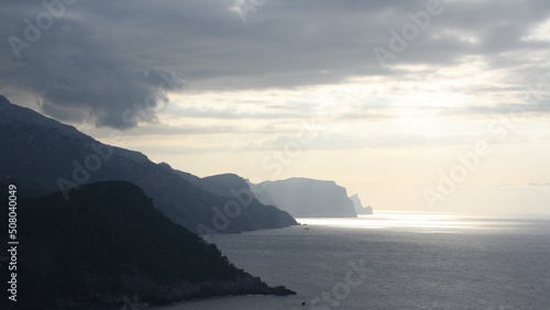 View over the northwest cliffs of the Tramuntana mountains on the Balearic island of Mallorca, spain - Blick über die nordwestliche Steilküste des Tramuntanagebirges auf der Baleareninsel Mallorca photo