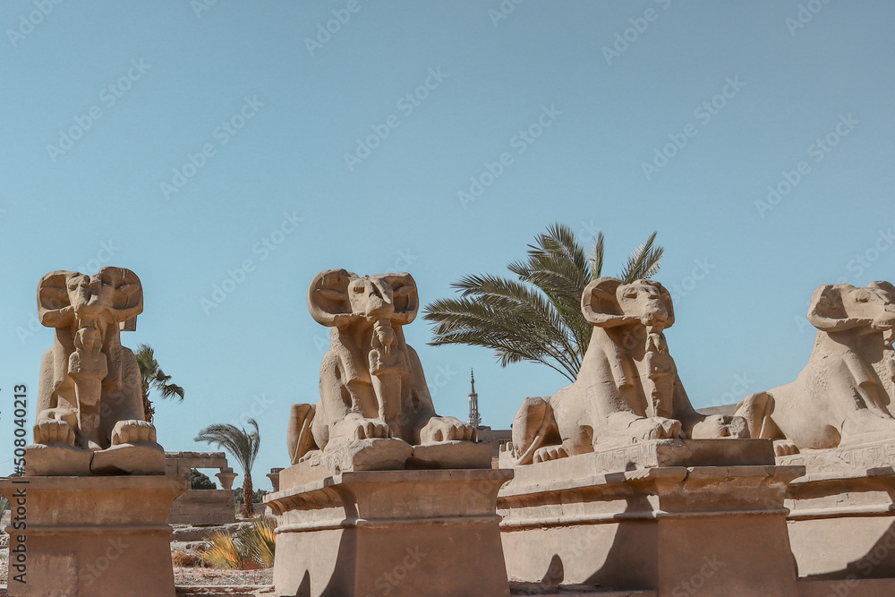 Obraz premium The temple complex of Karnak in Luxor.