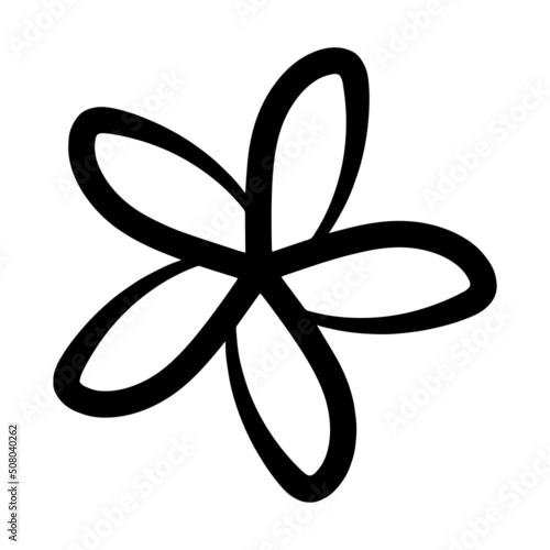 Flower sketch vector illustration, for kids coloring book and the other