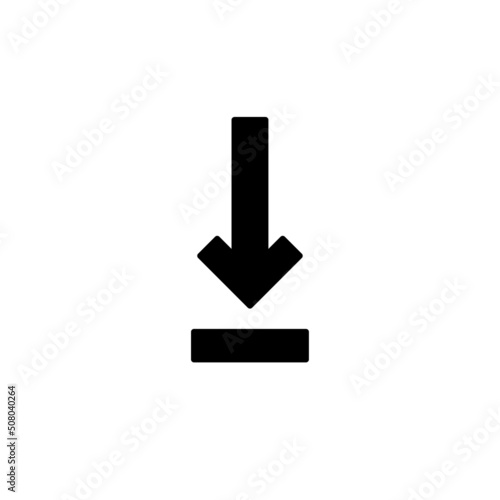Arrow vector, download button symbol