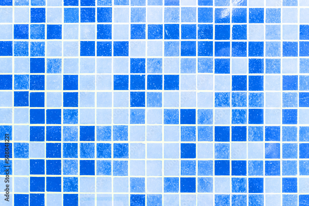 Aqua Blue Ceramic Tile Mosaic Abstract Pattern Square Design Bath or Pool Texture Background, Soft Focus Aqua Blue Ceramic Tile Mosaic Abstract Pattern Square Design Bath or Pool Texture Background, Soft Focus