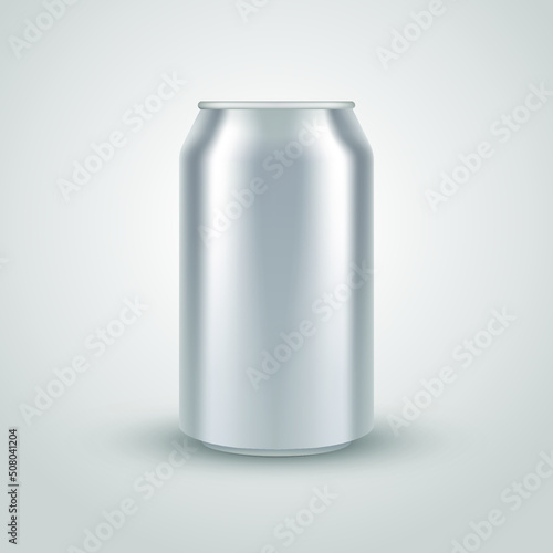 Blank metallic can. Vector illustration