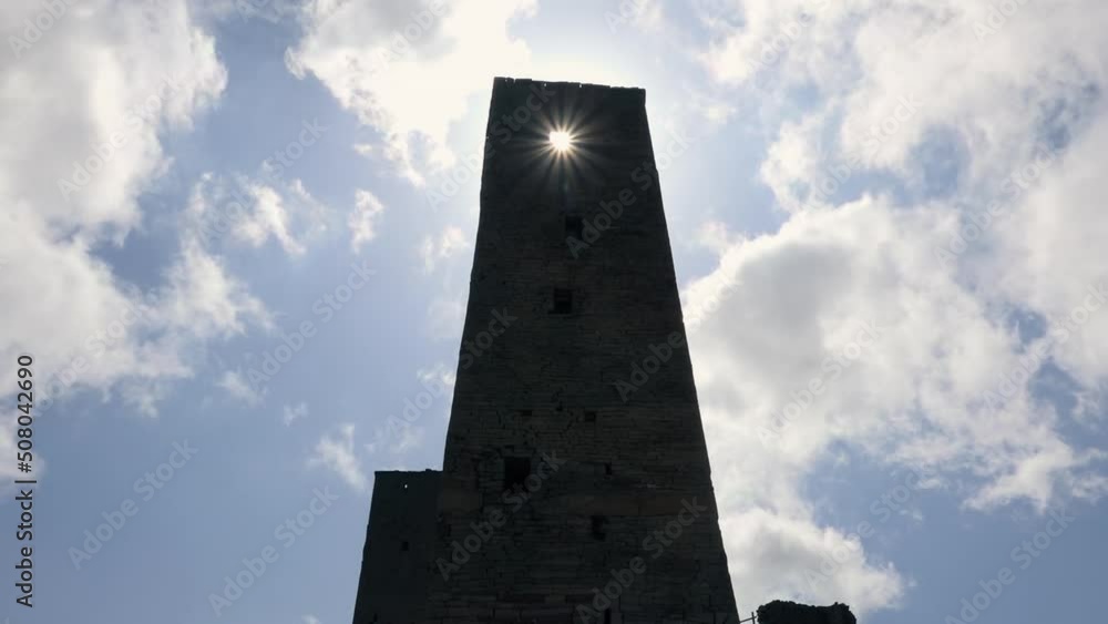 Ancient stone watchtowers Goor are symbol of mountainous Dagestan Ancient stone watchtowers Goor are symbol of mountainous Dagestan