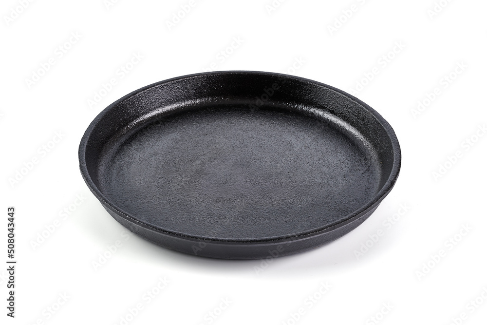 Cast iron cooking pan, isolated on white background. Cast iron cooking pan, isolated on white background.