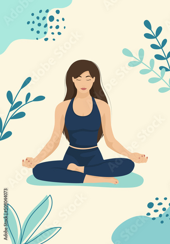 Girl practicing yoga