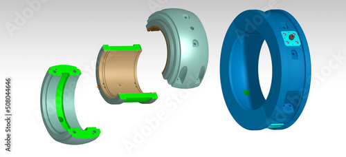 journal bearing turbine section 3D