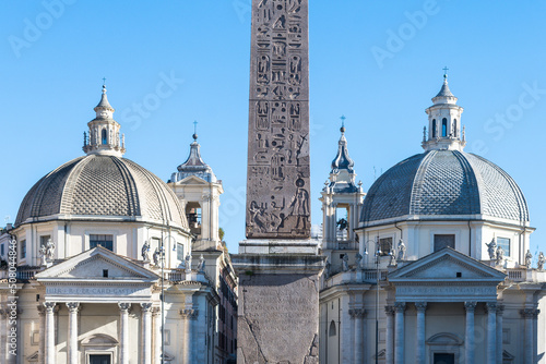 Photography beautiful street of rome, italy