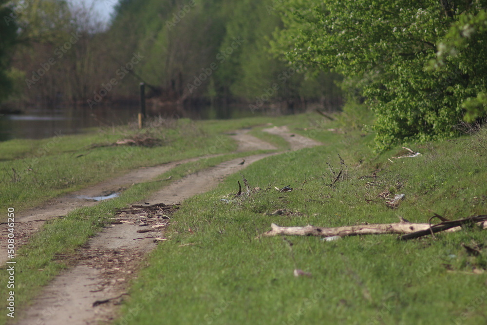 Spring Flood On The Desna River. Mezynsky National Nature Park, Chernihiv Region, Ukraine Spring Flood On The Desna River. Mezynsky National Nature Park, Chernihiv Region, Ukraine