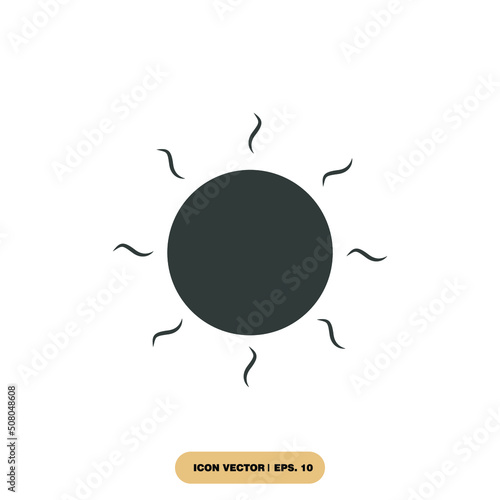 Sun icons symbol vector elements for infographic web
