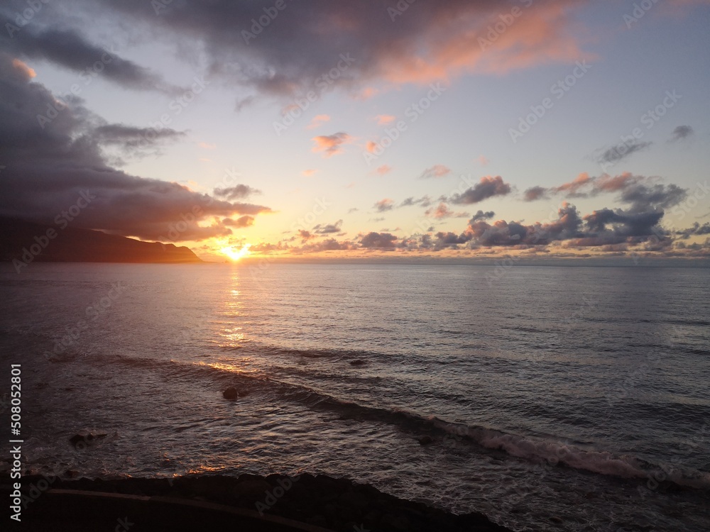 Sonnenuntergang im Norden von Madeira