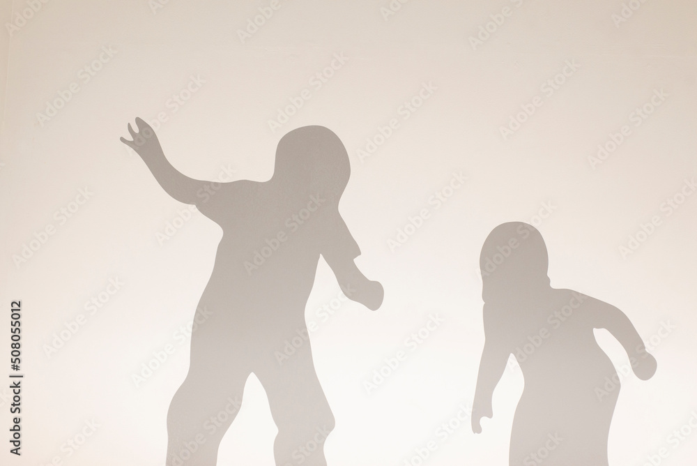 silhouette of a child playing figure silhouette of a child playing figure