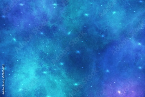 Unicorn background with rainbow sky fantasy. Colorful space galaxy. illustration.