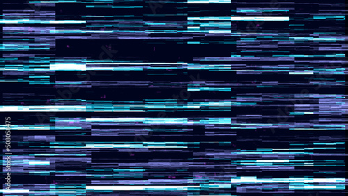 Technical problem computer screen with glitch effect. Image submission error of television. Abstract digital background with colored noise. 3D rendering.