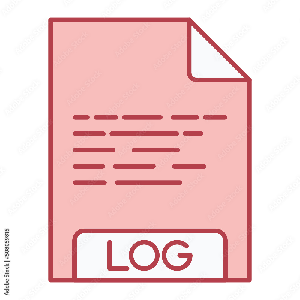 LOG File Format Icon Design LOG File Format Icon Design