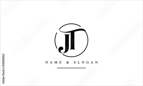 TJ, JT, T, J abstract letters logo monogram