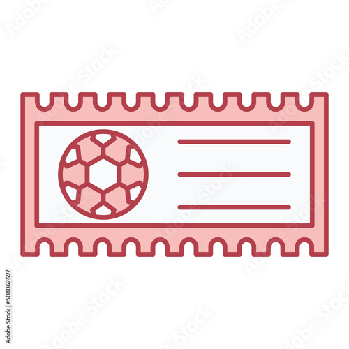 Football Ticket Icon Design