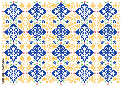 Multicolr damask Pattern background
