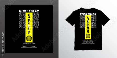 Streetwear t-shirt design, suitable for screen printing, jackets and others