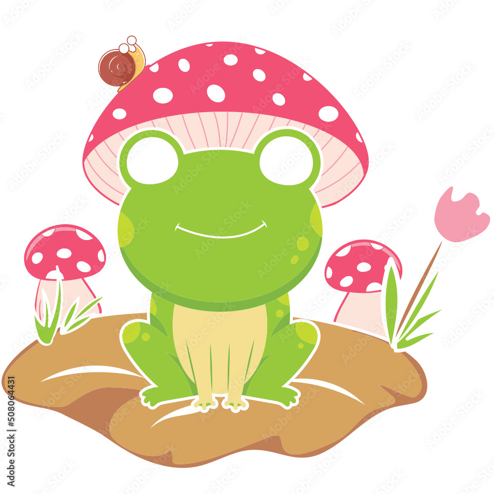 Obraz premium frog on a flower