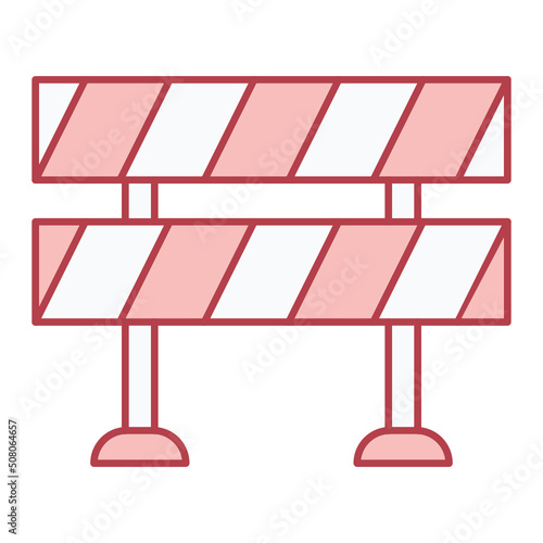 Road Blockade Icon Design