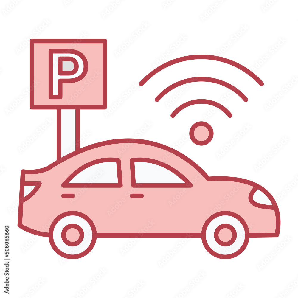 Online Parking Icon Design
