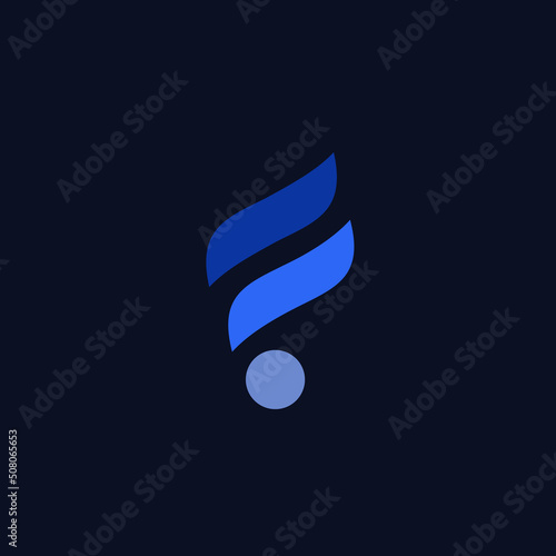 Modern letter F logo design. Vector illustration of Modern f letter and Technology. vintage logo design vector icon template