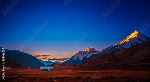 Camping ground near Chandra Taal in himacahal pradesh  india