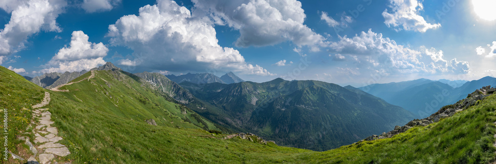 panorama of mountains. Poland