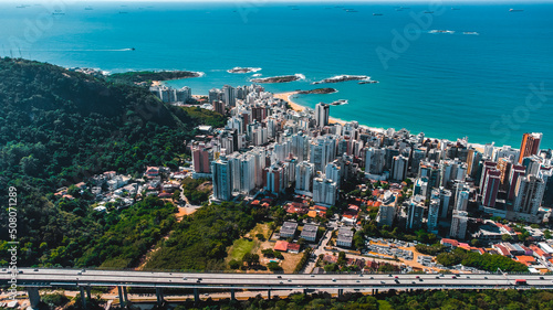 Vitória Vila Velha Mar Litoral Praia Paisagem Drone Espirito Santo Sudeste Brasil photo