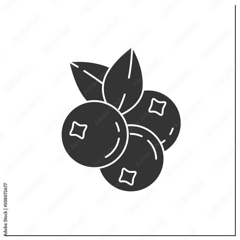 Blueberries glyph icon. Superfood. Organic healthy energetic food for balanced nutrition. Detox and weight loss supplements. Vegetarian food.Filled flat sign. Isolated silhouette vector illustration Blueberries glyph icon. Superfood. Organic healthy energetic food for balanced nutrition. Detox and weight loss supplements. Vegetarian food.Filled flat sign. Isolated silhouette vector illustration