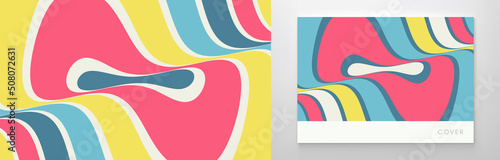 Pattern with optical illusion. Abstract striped background with ripple effect. Vector illustration.
