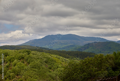 Landscape of the province of Salamanca (Spain). Mountains of the Central system, near the border with Portugal