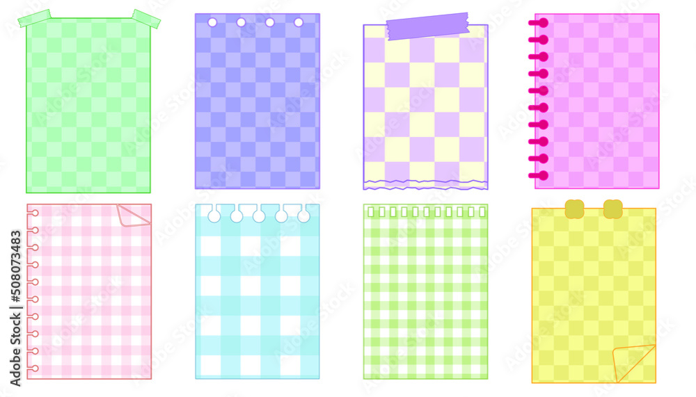 set of the cute checkered notepad, memo, planner, sticky note, reminder, and journal. cute, simple, and printable set of the cute checkered notepad, memo, planner, sticky note, reminder, and journal. cute, simple, and printable