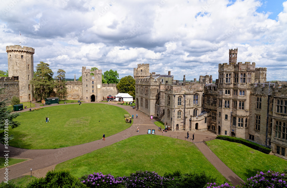 Medieval Warwick Castle in Warwickshire - England
