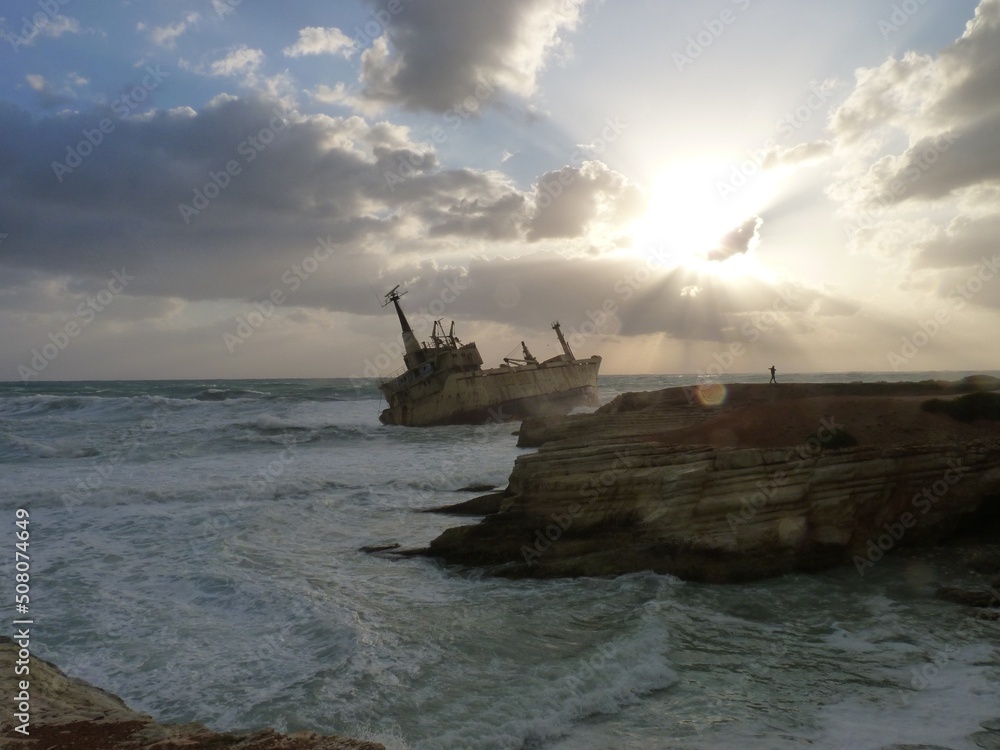 Cyprus: shipwreck near Paphos