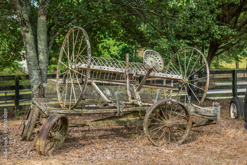 Photography Old horse-drawn hay rake