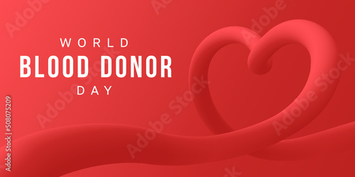 World blood donor day banner background. 