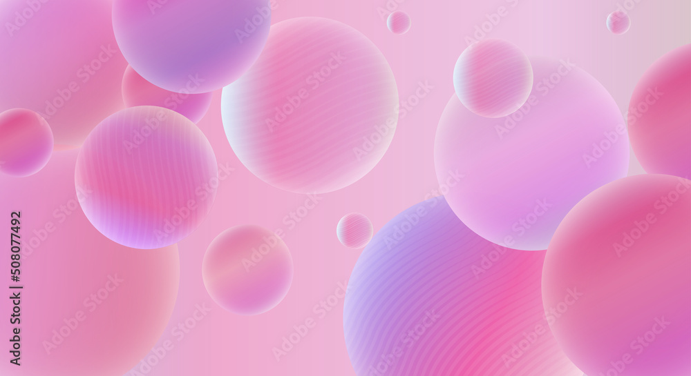 Abstract background with 3d spheres. Vector illustration of balls. Abstract background with 3d spheres. Vector illustration of balls.