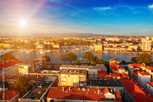 Top view of the Zadar, Croatia.