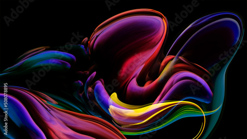 Color design background, Gradient colorful abstract background, luxury abstract for a mobile screen concept, mobile screen, phone desktop and wallpaper, 3D rendering of silky and smooth oil paint ,
