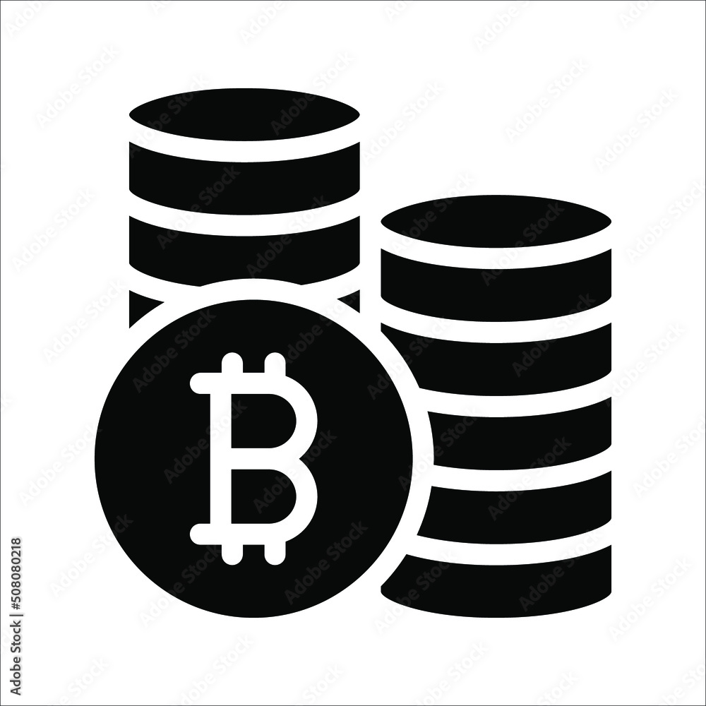 Bitcoin icon sign payment symbol. Cryptocurrency logo. Simple vector illustration on white background. Bitcoin icon sign payment symbol. Cryptocurrency logo. Simple vector illustration on white background.