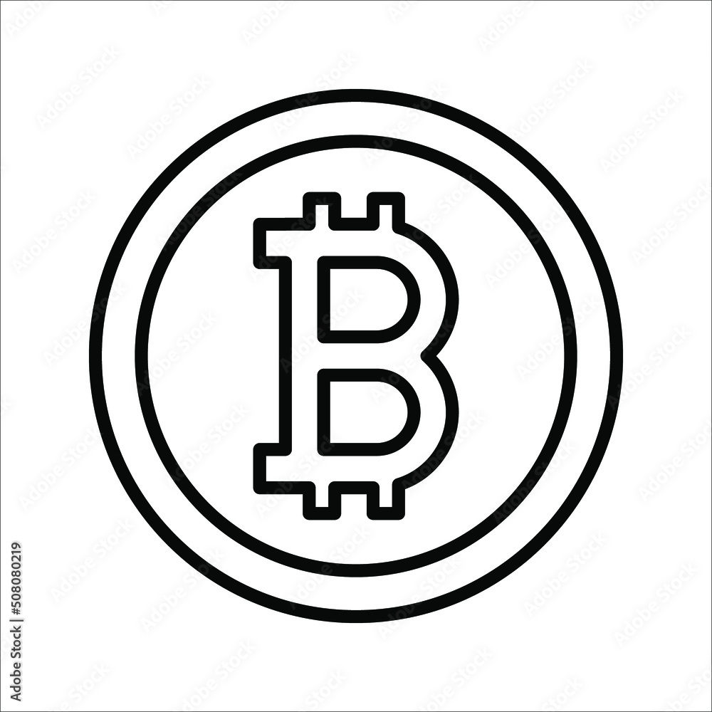 Bitcoin icon sign payment symbol. Cryptocurrency logo. Simple vector illustration on white background. Bitcoin icon sign payment symbol. Cryptocurrency logo. Simple vector illustration on white background.
