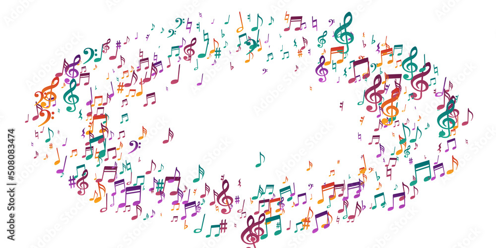Musical note symbols vector background. Melody Musical note symbols vector background. Melody