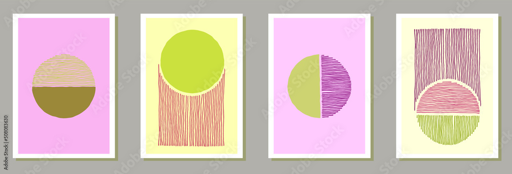 Hand drawn decorative covers vector collection.