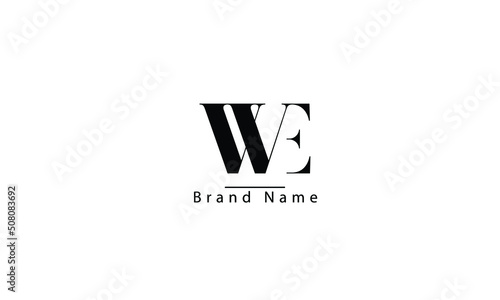 WE EW W E abstract vector logo monogram template