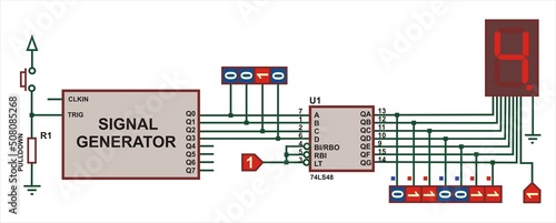 Electric circuit signal generator Proteus